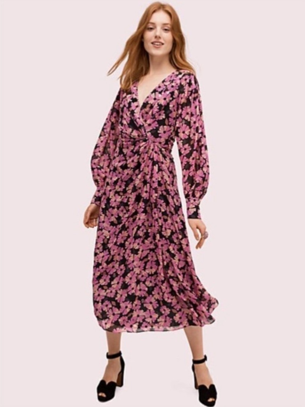 Kate Spade Silk Floral Wrap Dress
